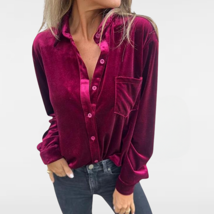 MIKAELA | CLASSIC VELVET BLOUSE