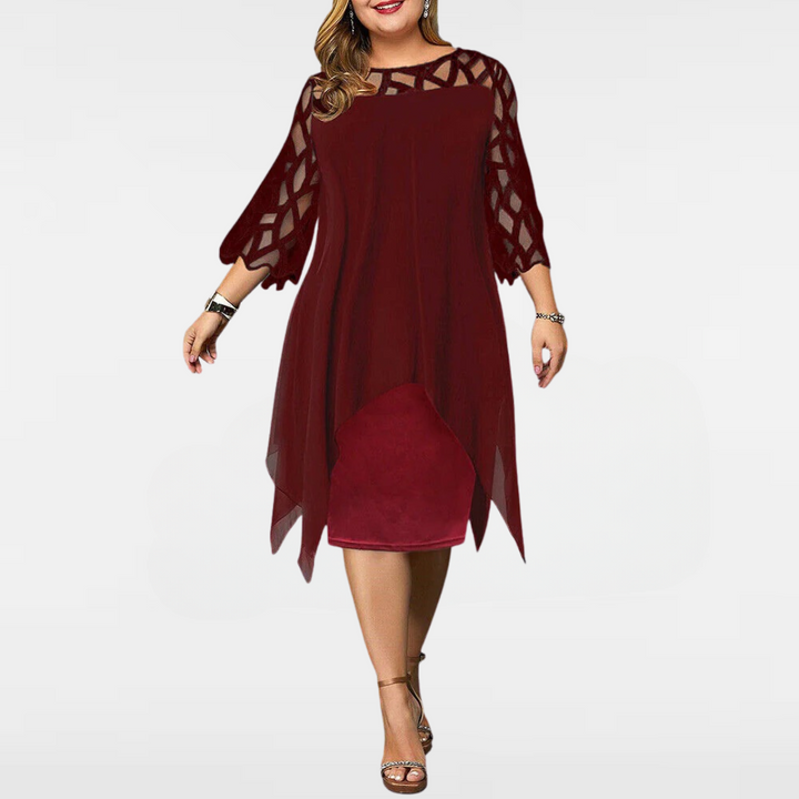 Isabella | Chic Plus Size Midi Dress For Modern Women