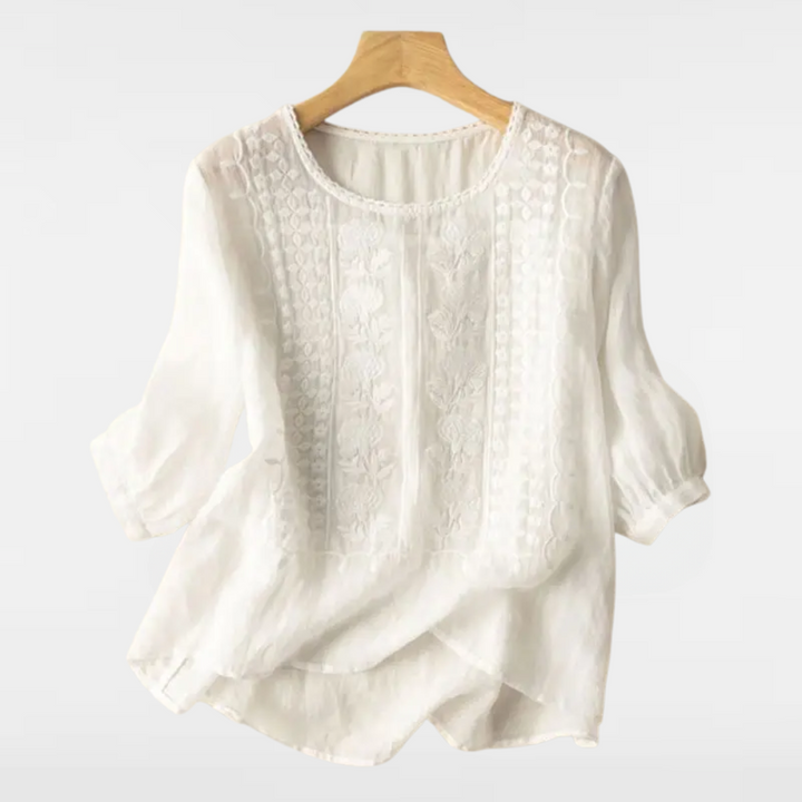 Minda | Embroidered Relaxed Blouse