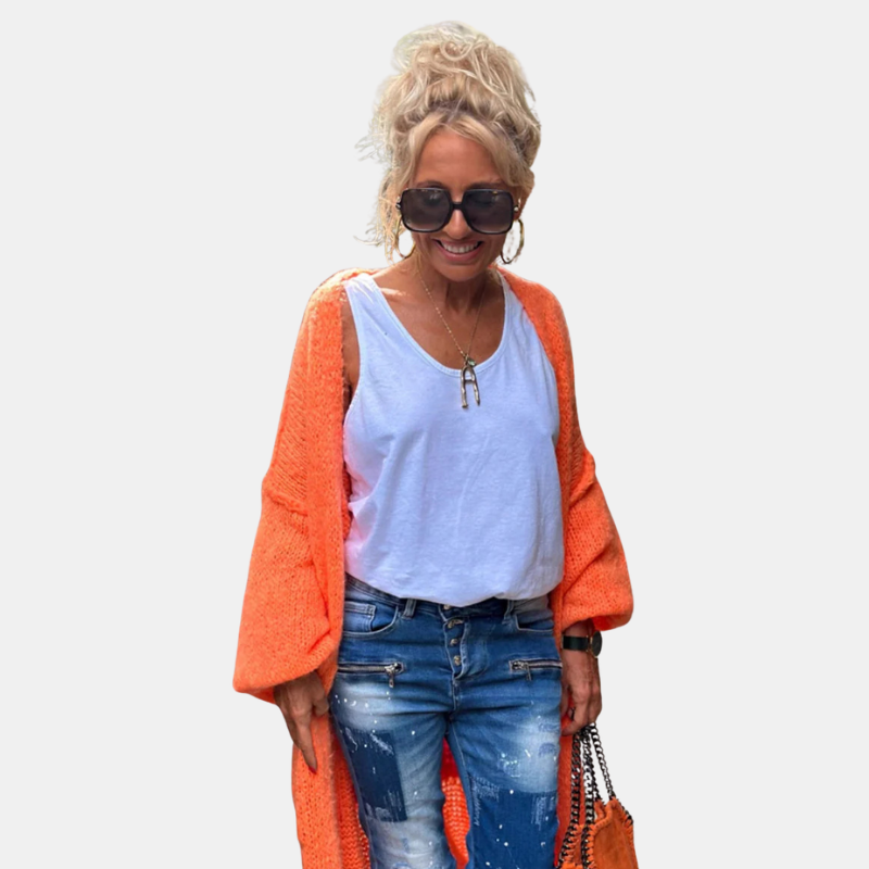 Freya | Oversized Knitted Long Cardigan