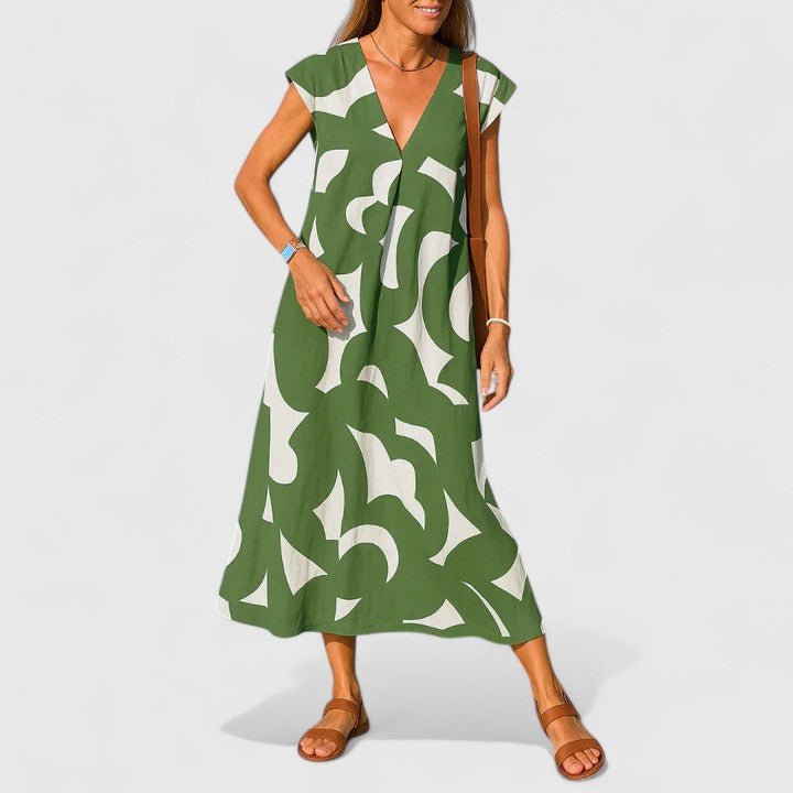 Chloe | Sophisticated V-Neck Dress