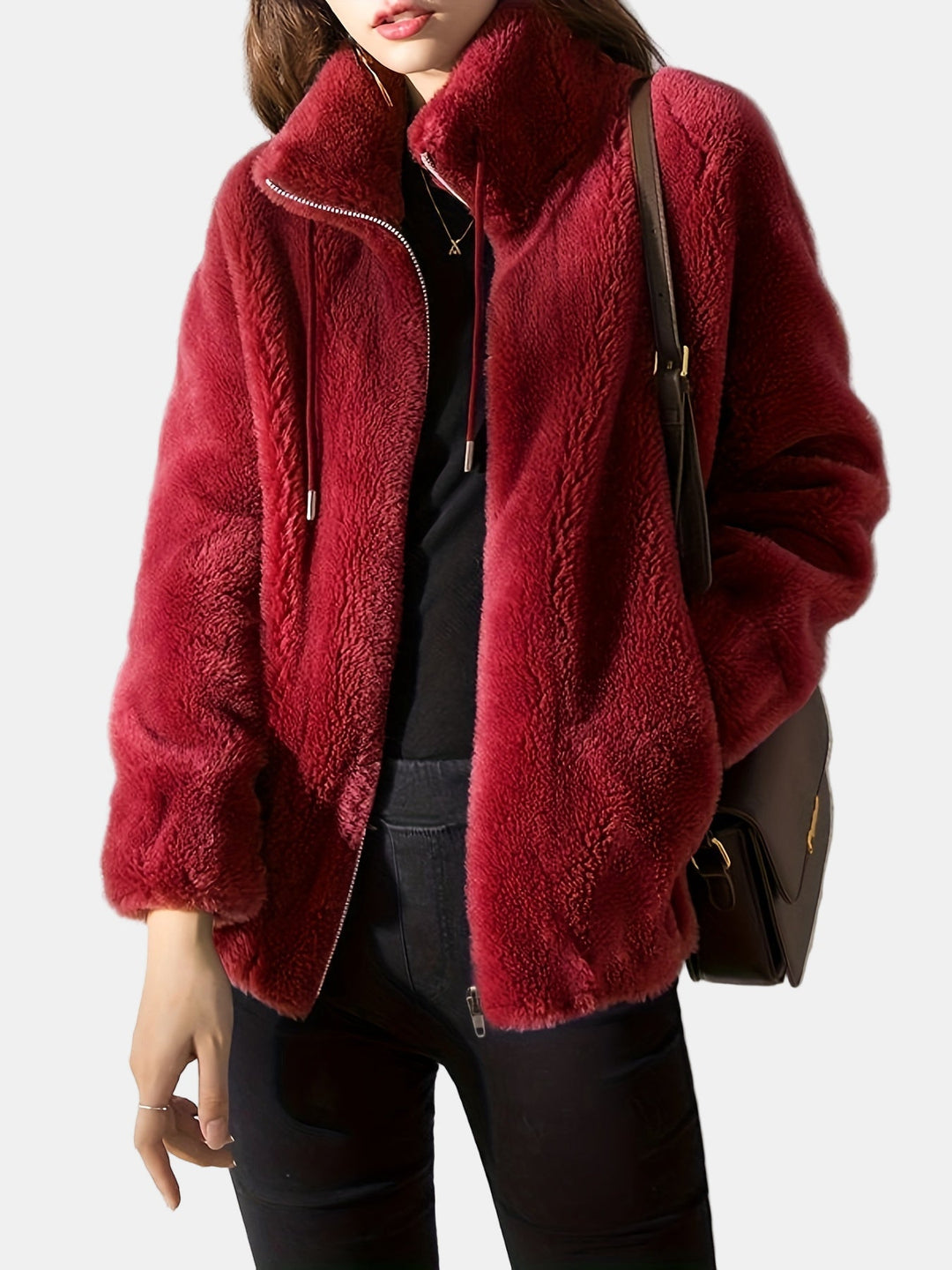 Zella | Cozy Fleeced-Lined Collared Jacket