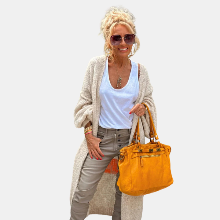 Freya | Oversized Knitted Long Cardigan