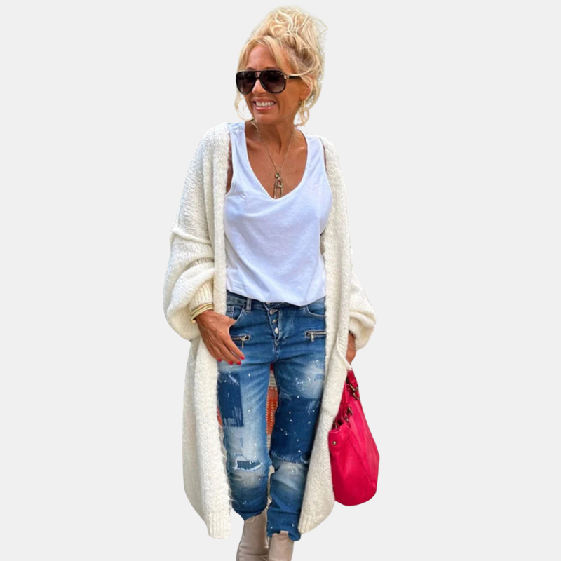 Freya | Oversized Knitted Long Cardigan