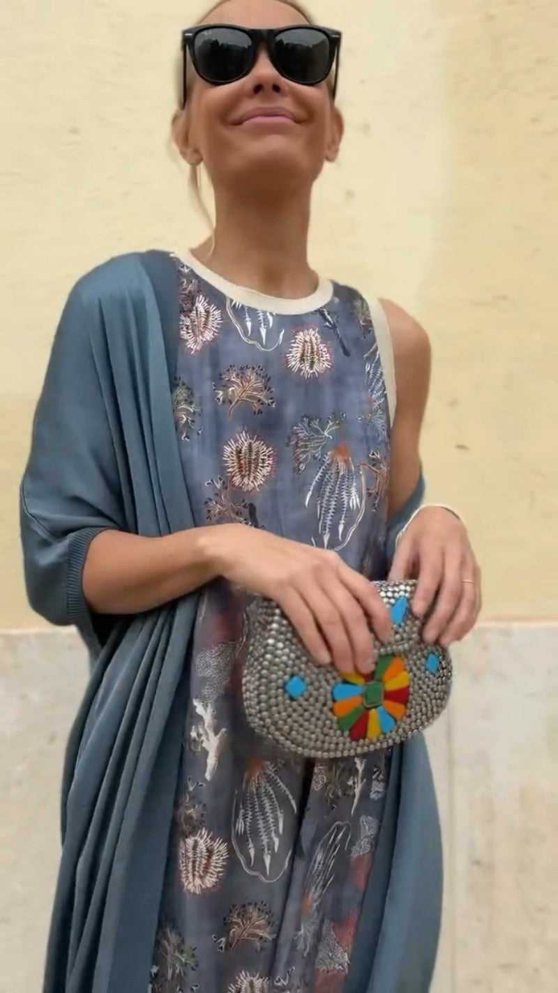 Ayla | Elegant long dress with matching shawl