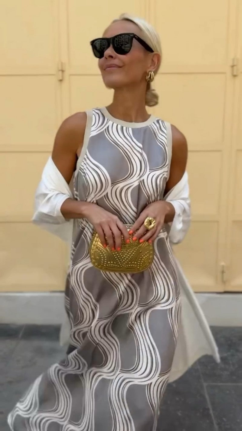 Haisley | Elegant Long Dress with Matching Shawl