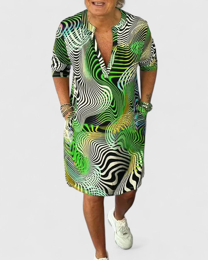 Hazel | Sophisticated V-neck Dress