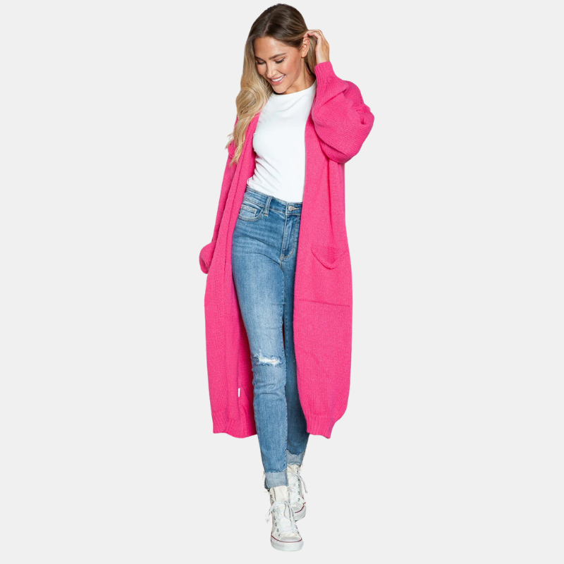 Freya | Oversized Knitted Long Cardigan