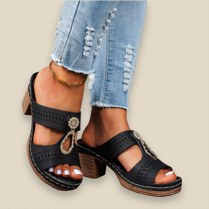 Claravie | Comfort Block Heel Sandals