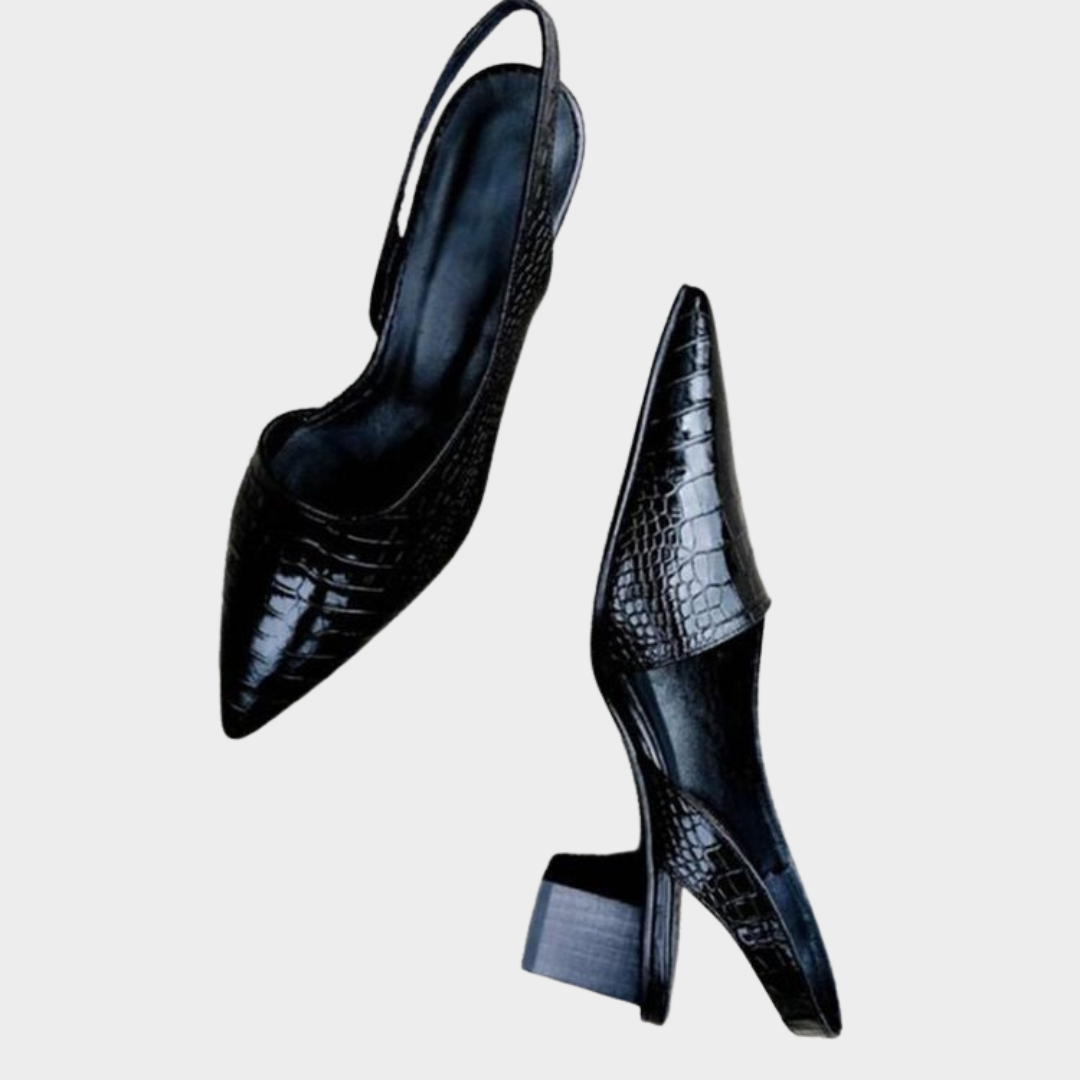 Liora | Pointed block heels with back strap