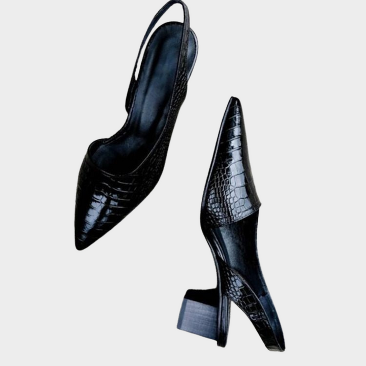 Liora | Pointed block heels with back strap