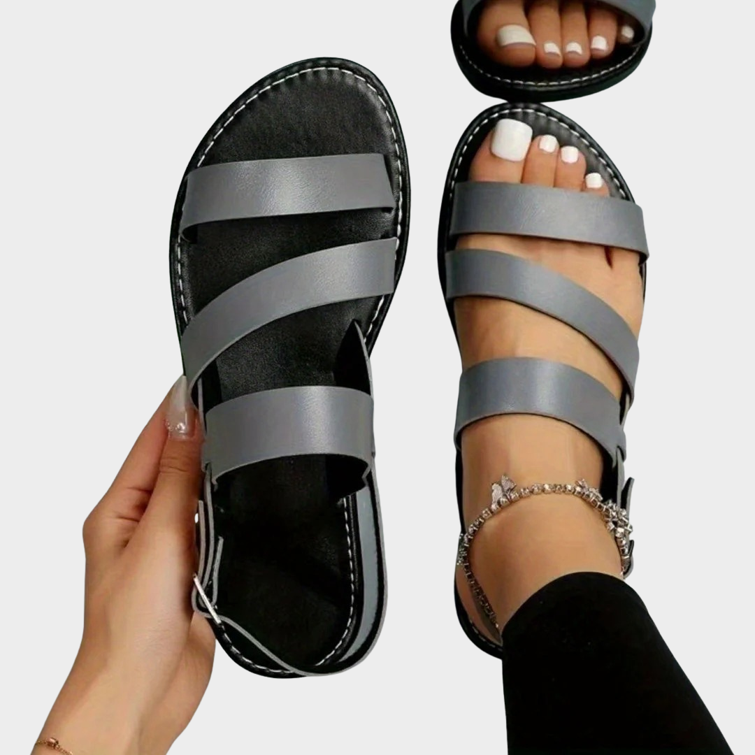 VERONICA | ORTHOPEDIC STRAPPED FLAT SANDALS