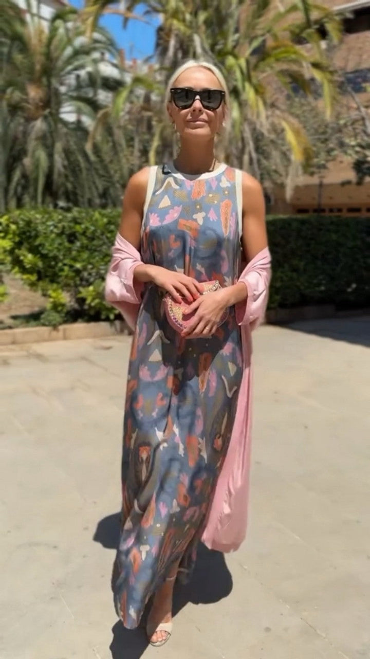 Rumi | Elegant long dress with matching shawl