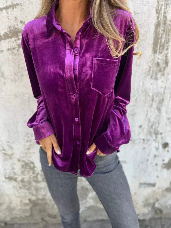 MIKAELA | CLASSIC VELVET BLOUSE