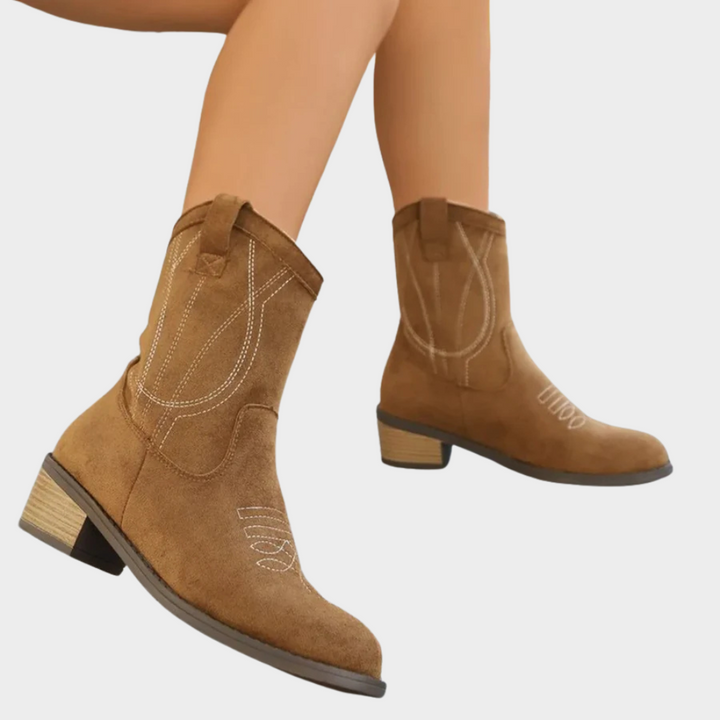 Chandler | Cowboy -Style Ankle Boots