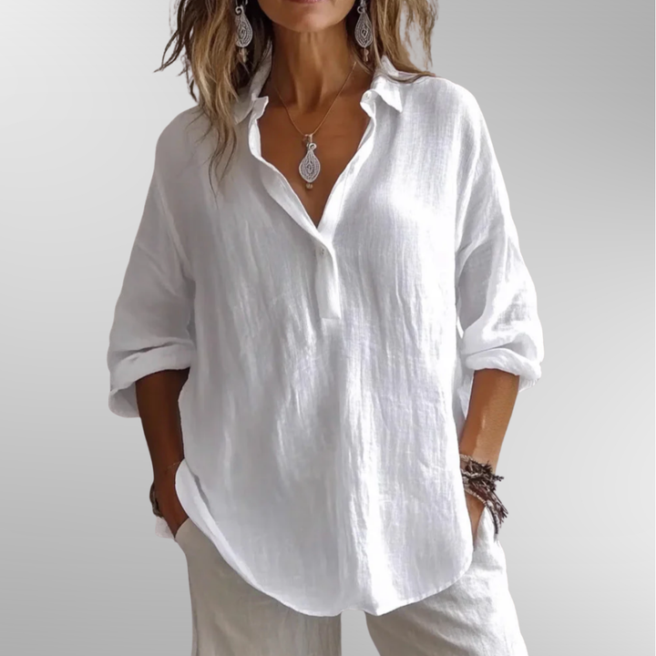 Mireille | Classic Linen Blend Shirt
