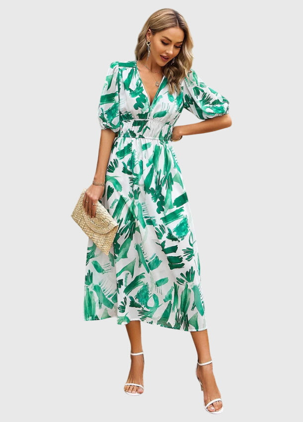 Ella | Flattering Floral Midi Dress