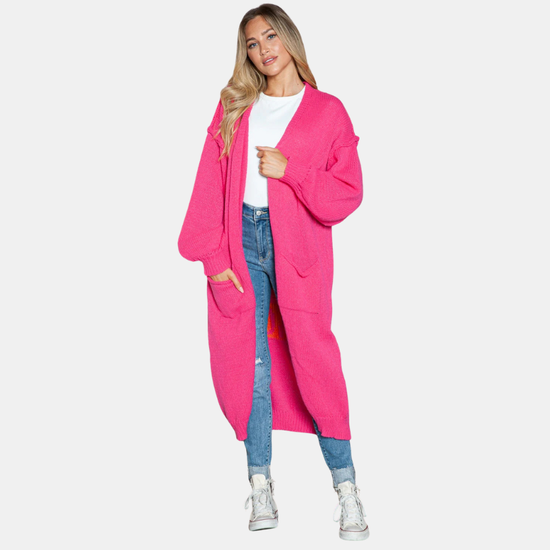 Freya | Oversized Knitted Long Cardigan