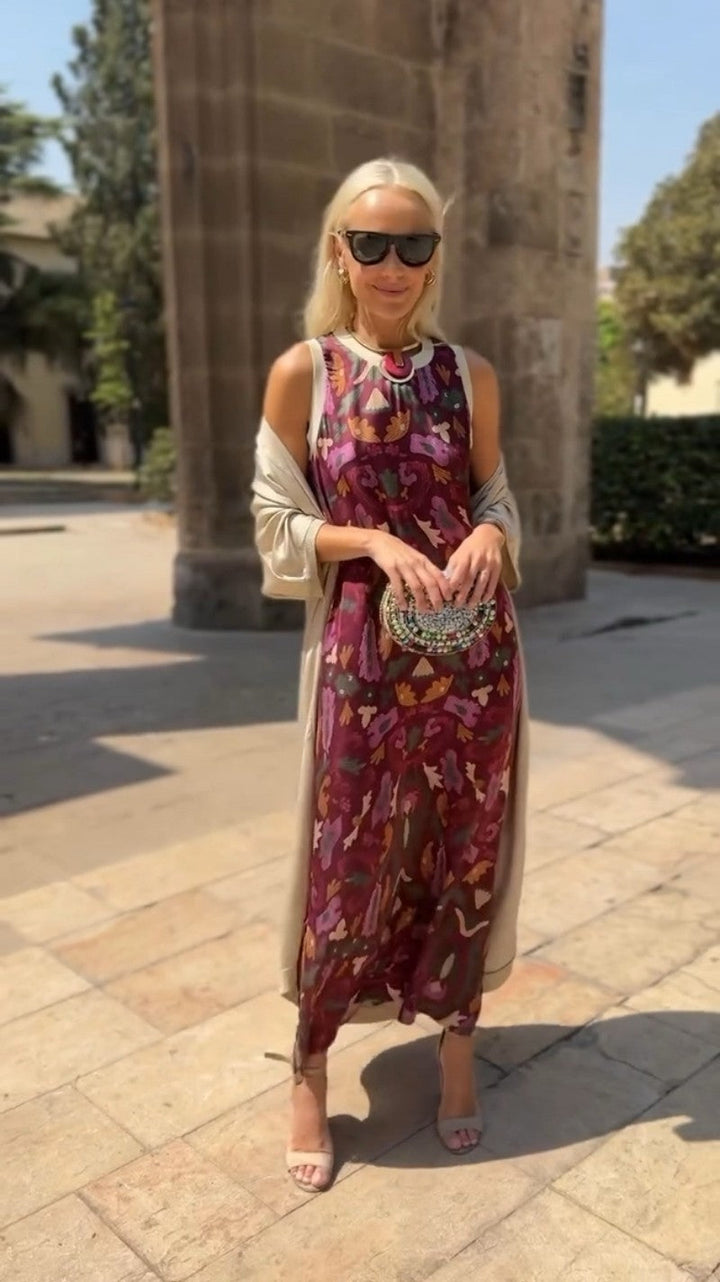 Leni | Elegant Long Dress with Matching Shawl