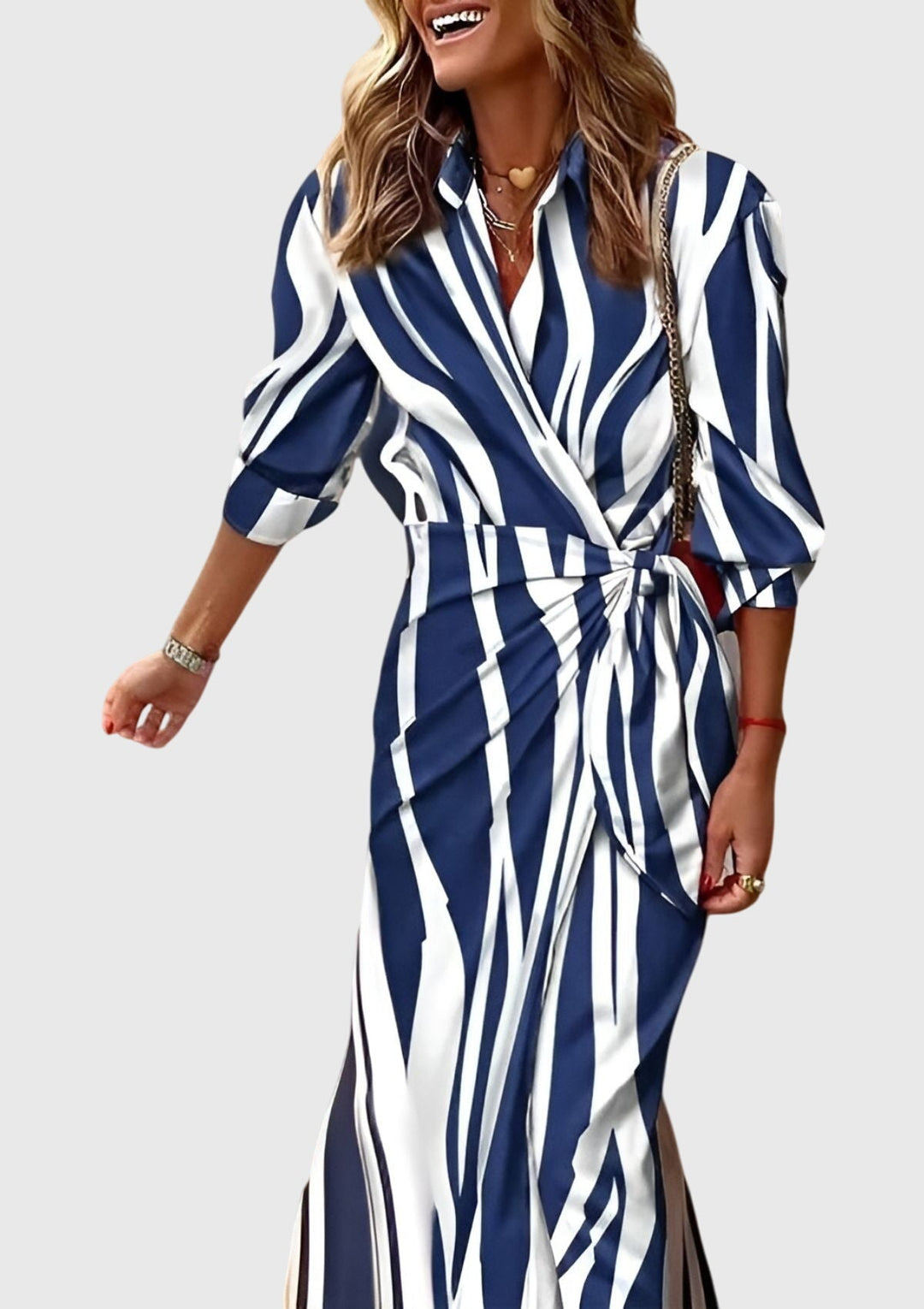 Jennifer | Elegant Wrap Dress with Print