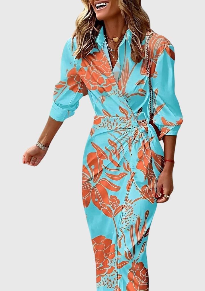 Jennifer | Elegant Wrap Dress with Print