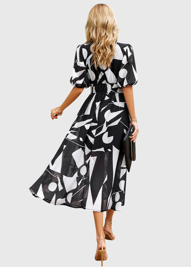 Ella | Flattering Floral Midi Dress