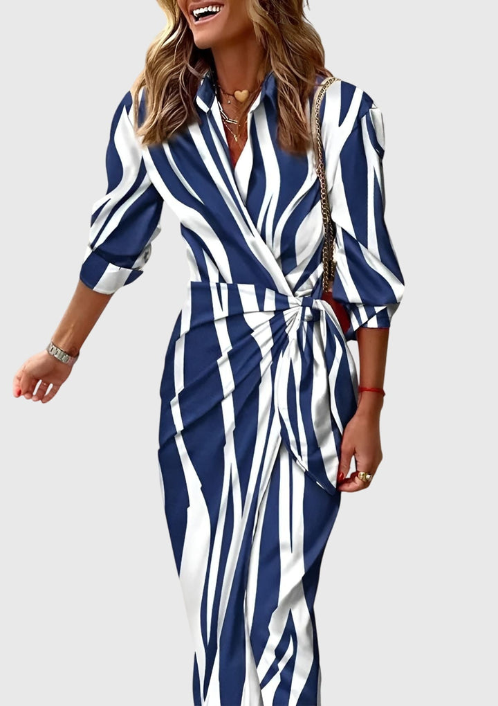 Jennifer | Elegant Wrap Dress with Print