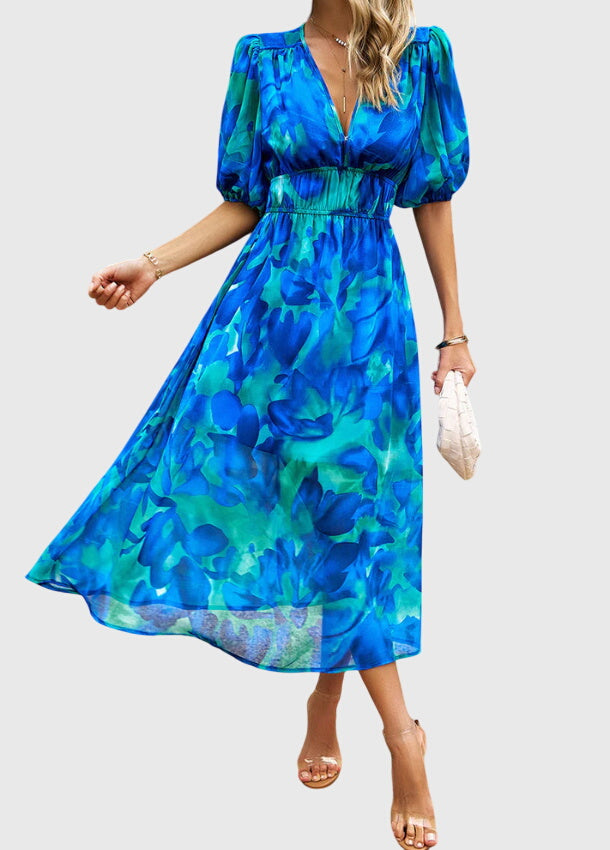 Ella | Flattering Floral Midi Dress