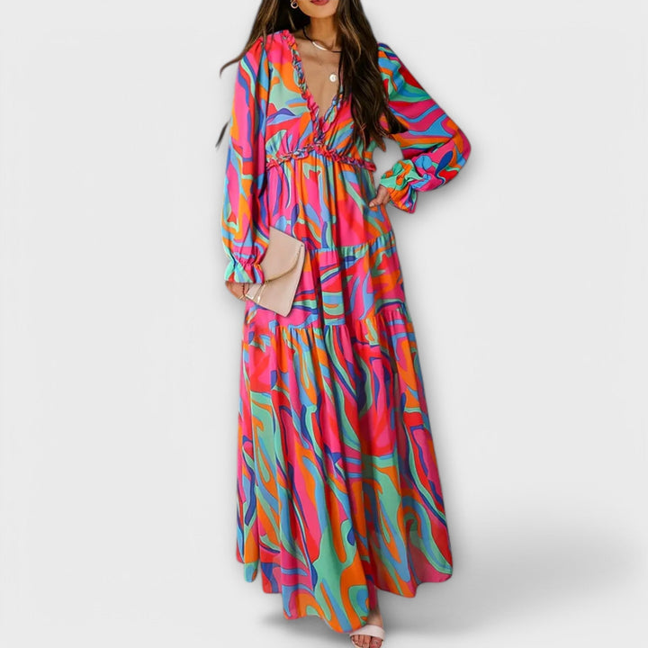 CIRILLA | FLOWY FLORAL MAXI DRESS