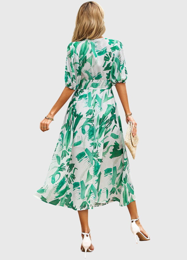 Ella | Flattering Floral Midi Dress