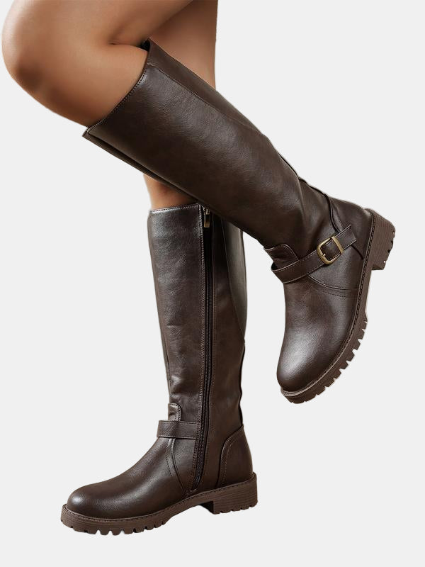 Mistle | Comfortable Low Heel Leather Boots