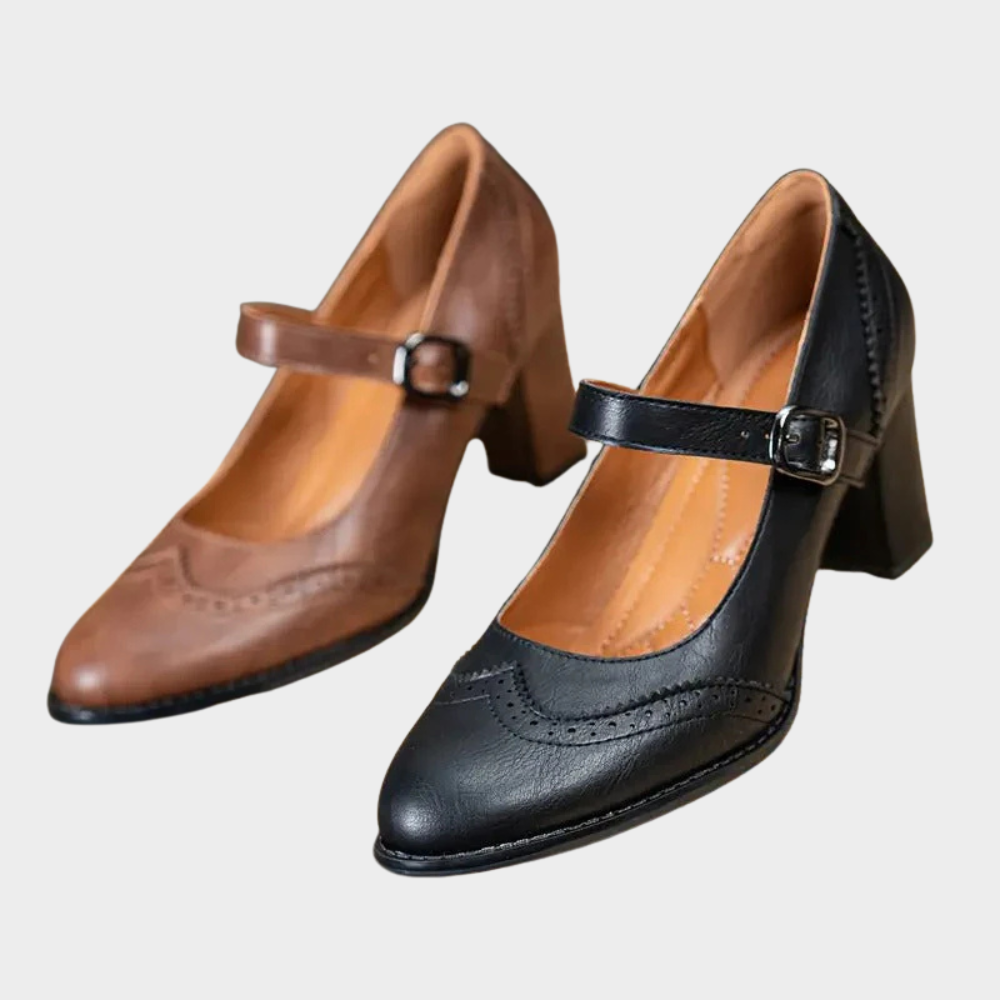 Alessandra | Leather Orthopedic Heels