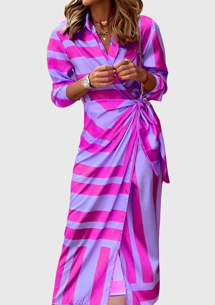 Jennifer | Elegant Wrap Dress with Print