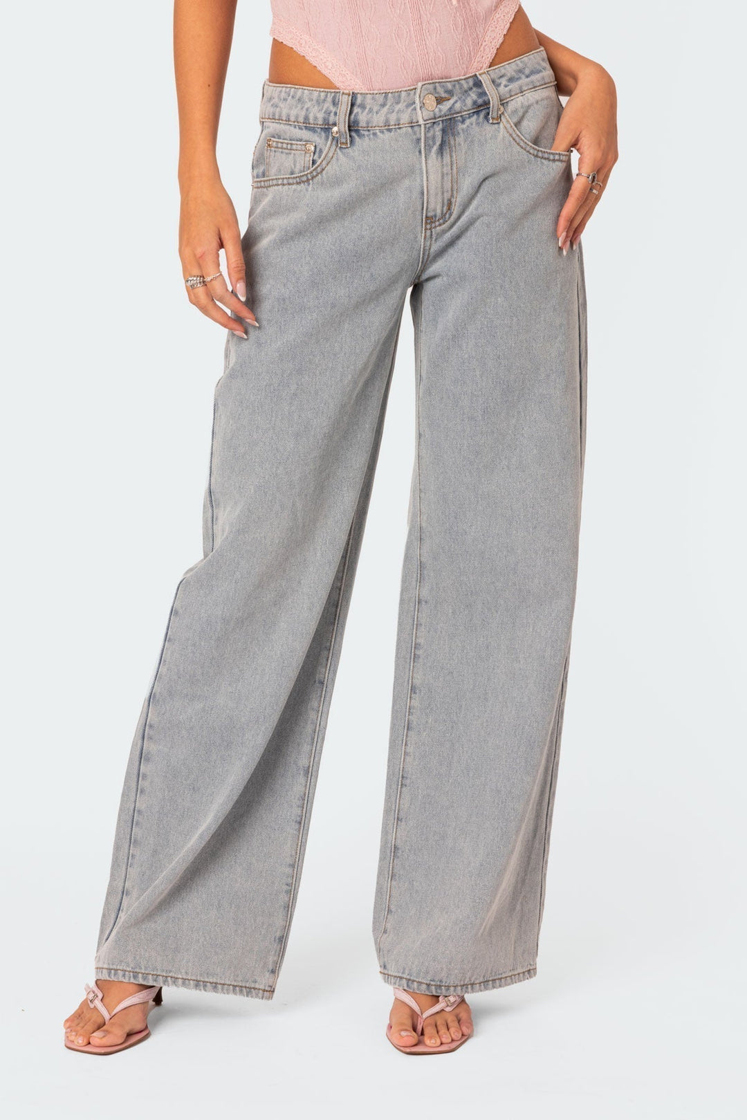 Delviana | Signature High-Waist Jeans with Bow Tie Detail