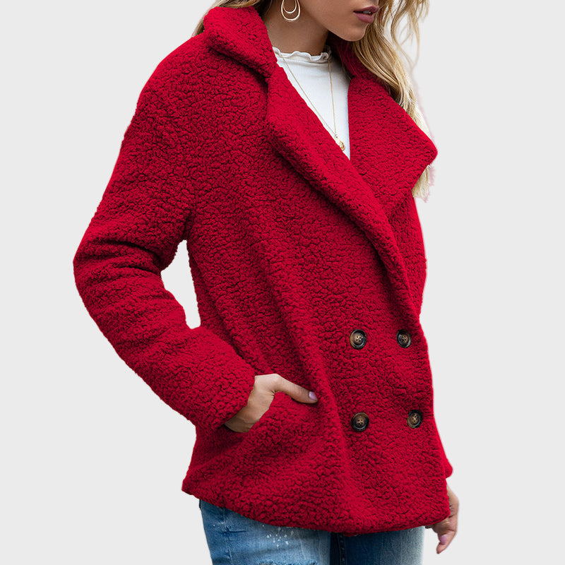 Delphine | Collared Teddy Coat