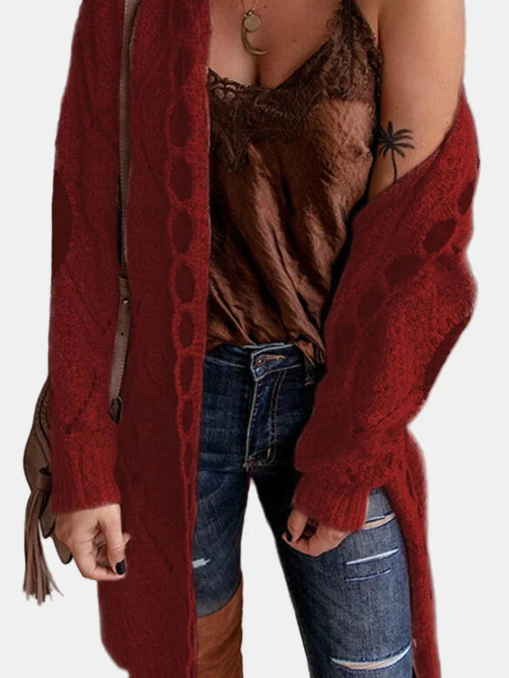 Lyra | Vintage Knit Hooded Cardigan