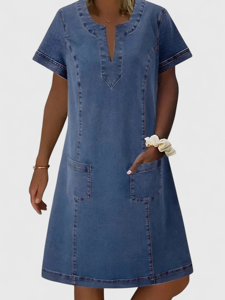 Bridget | Elegant Denim-Inspired Dress