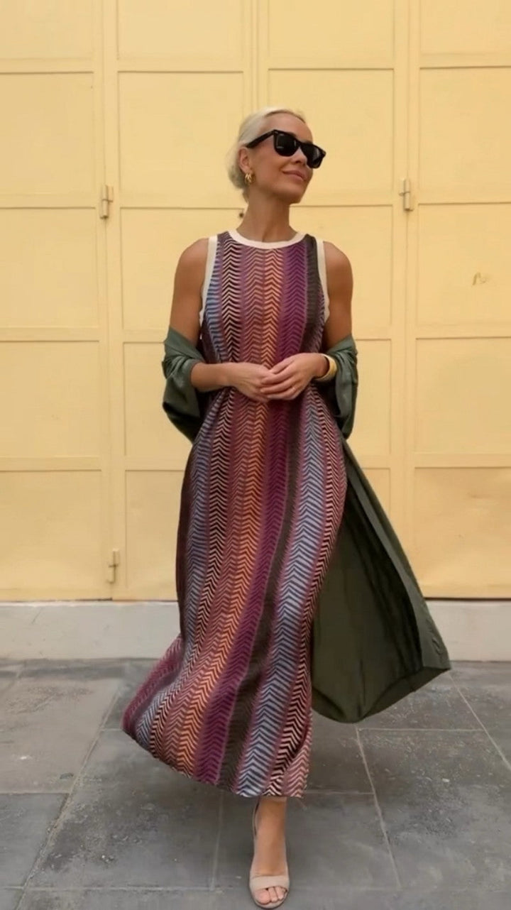 Nyla | Elegant Long Dress with Matching Shawl