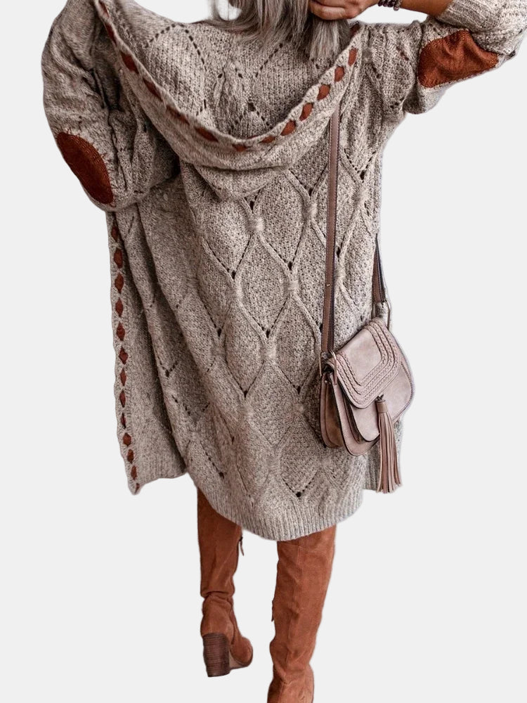 Lyra | Vintage Knit Hooded Cardigan