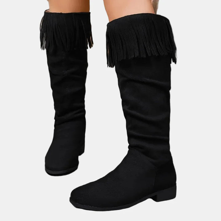 Calla | Knee-High Tassel Boots