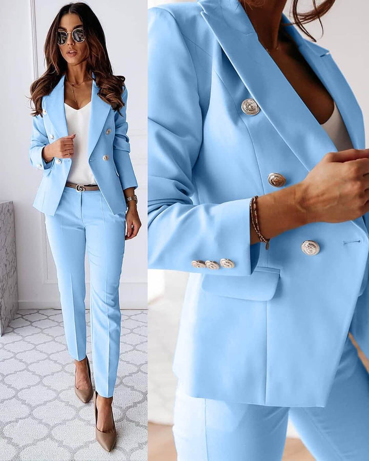 CELESTE | Women’s Double-Breasted Blazer Set