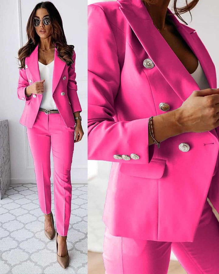 CELESTE | Women’s Double-Breasted Blazer Set