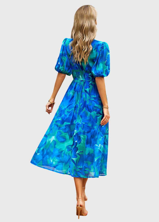 Ella | Flattering Floral Midi Dress