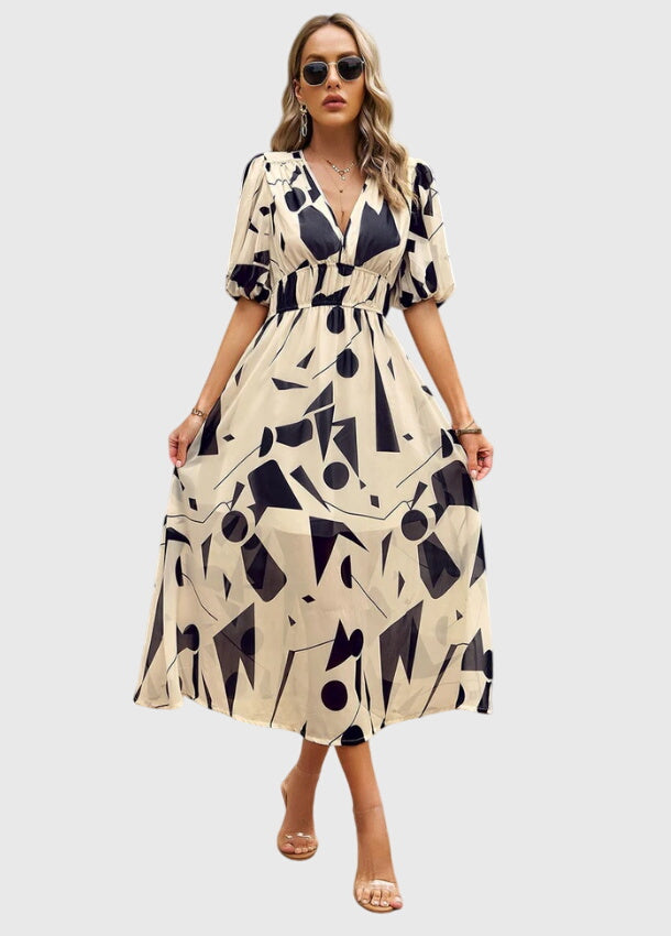 Ella | Flattering Floral Midi Dress