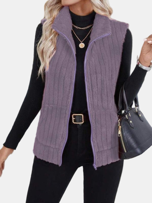 Farah | Ribbed Fleece Vest