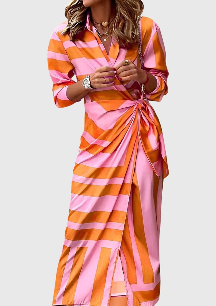 Jennifer | Elegant Wrap Dress with Print
