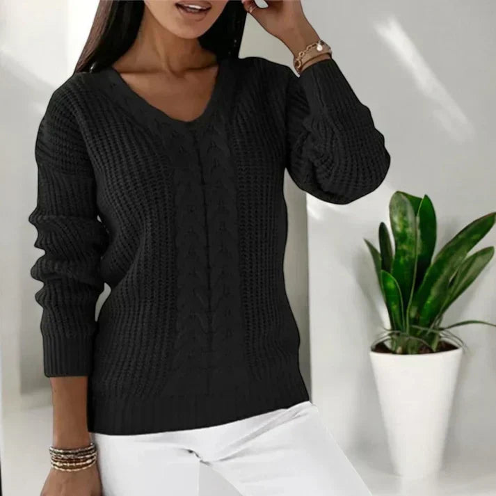 Alyssa - Cozy Cable Knit Sweater