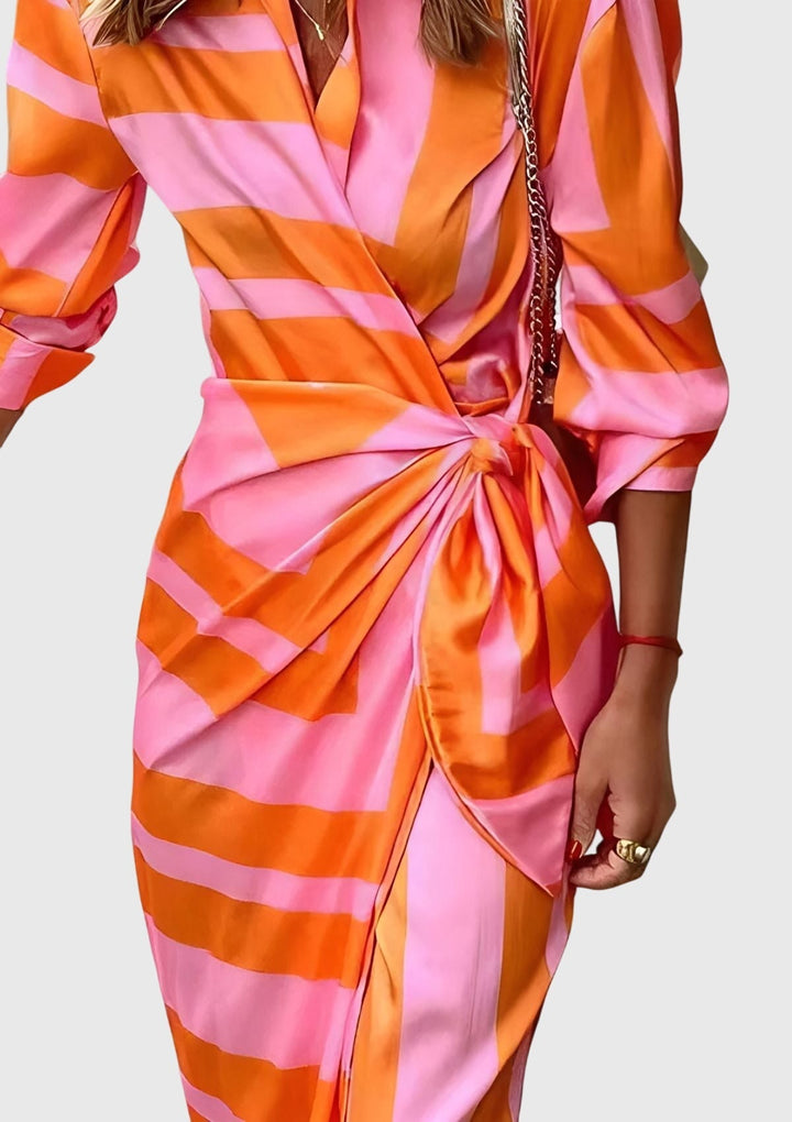 Jennifer | Elegant Wrap Dress with Print