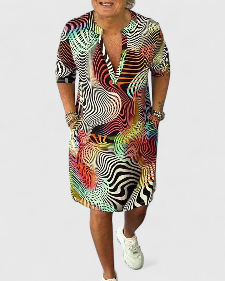 Hazel | Sophisticated V-neck Dress