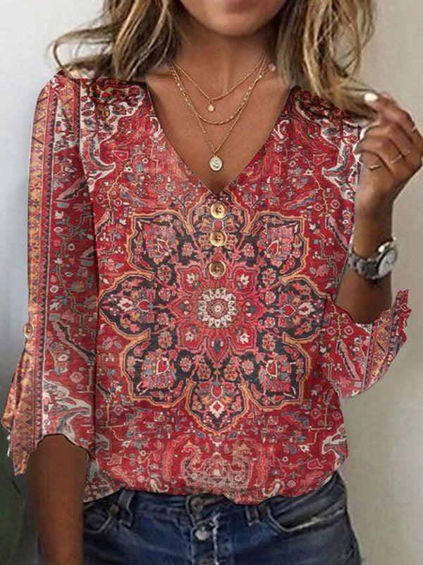 Aaliyah | Boho Ruffle Vintage Blouse